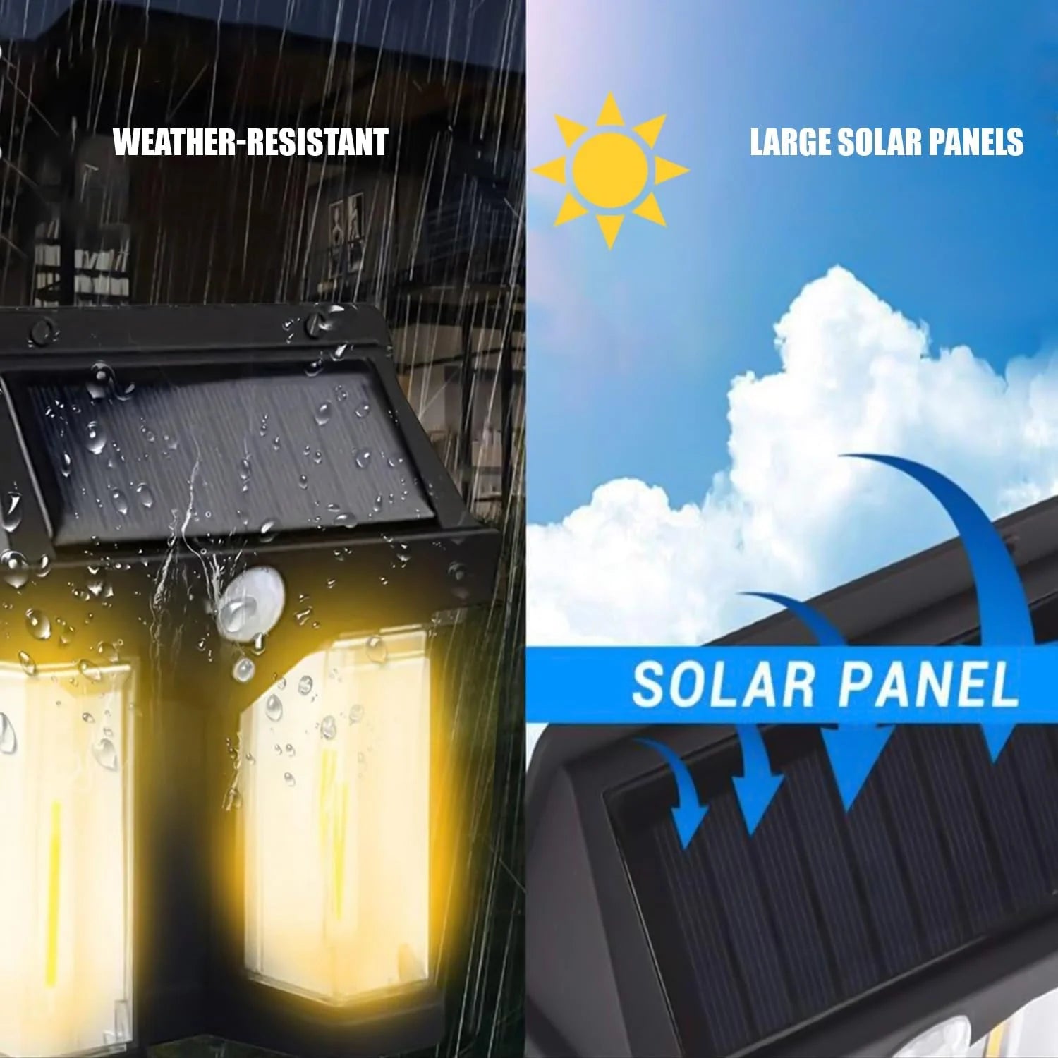 Outdoor Solar Wall Lamp Waterproof High Quality Induction Garden Night Lamp 1 Pc